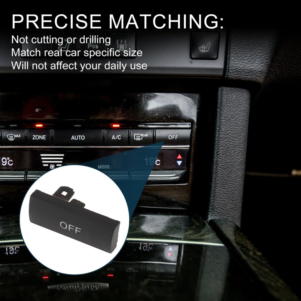 Climate Control Button Cover Black for Mercedes-Benz W212 E200 (2009–2016)