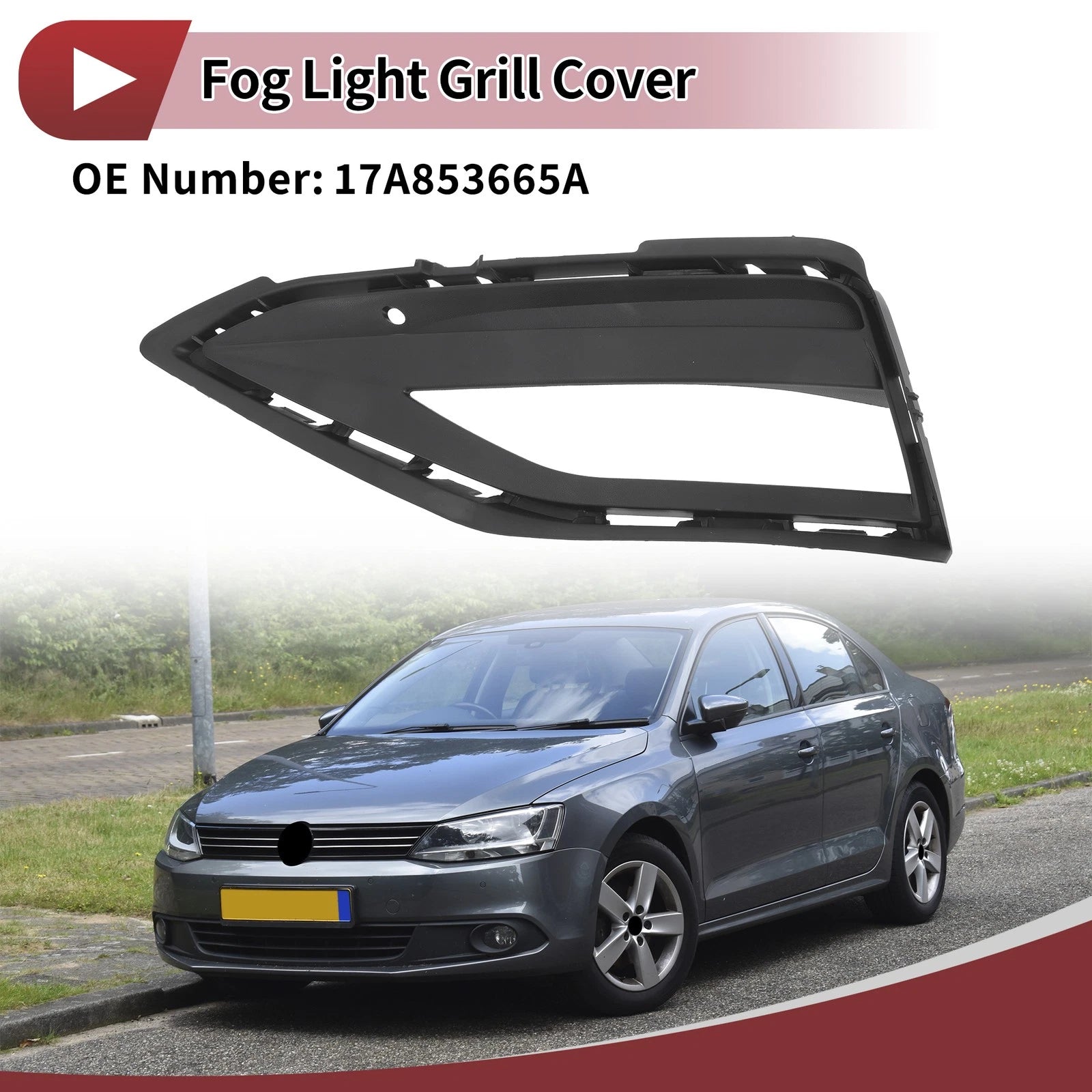 Front Left Fog Light Grill Replacement for Volkswagen Jetta (2019–2020)