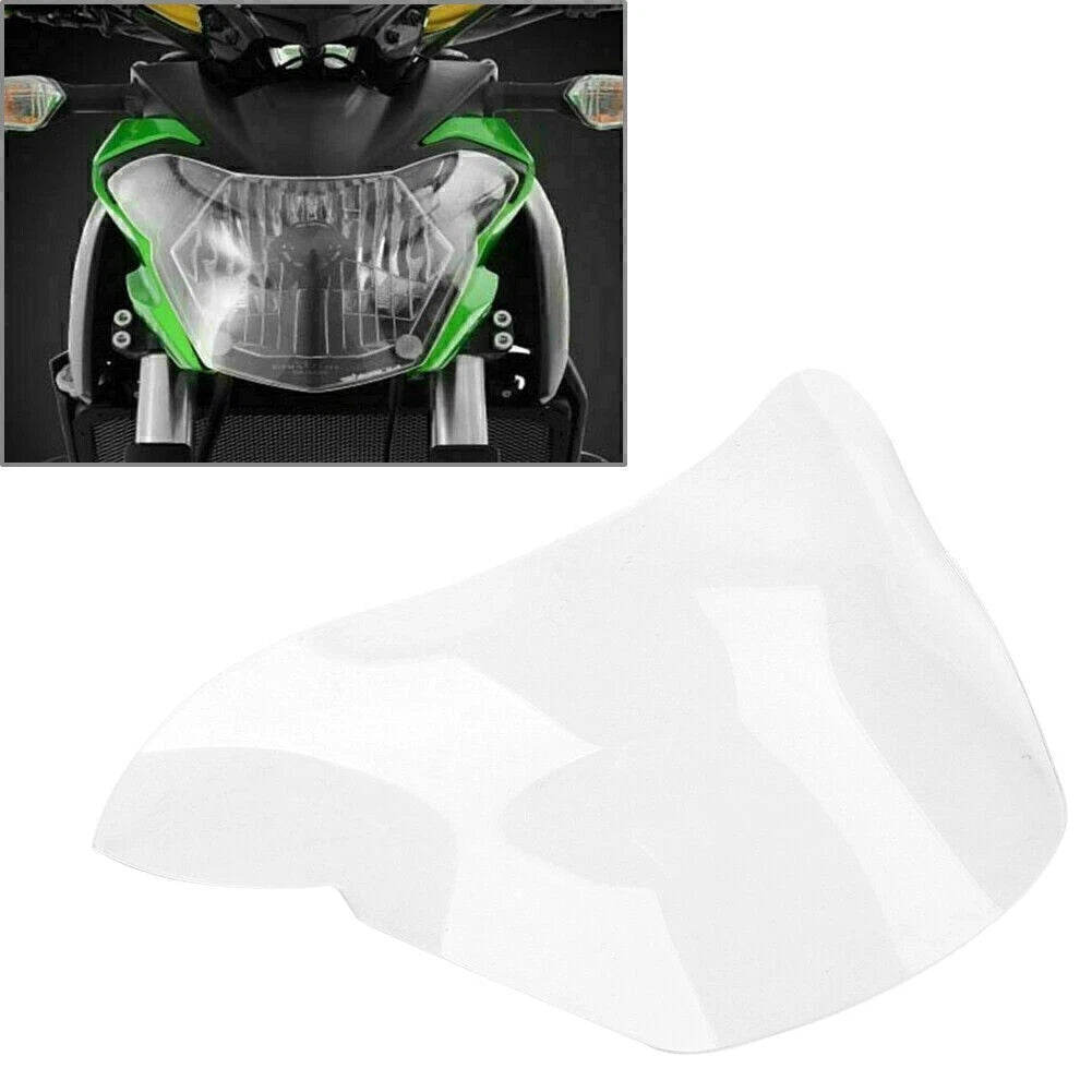 Front Headlight Guard Shield Lens Cover for Kawasaki Z650 (2017–2018) Clear