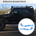 Reflective Bumper Decal for - Blue Butterfly Pattern