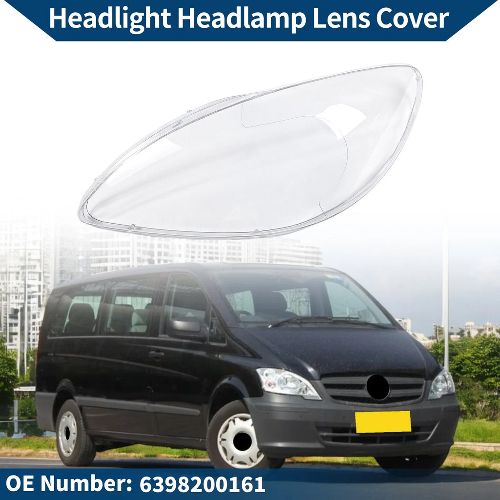 Headlight Lens Cover Front Left Replacement for Mercedes-Benz Viano (2004–2014)
