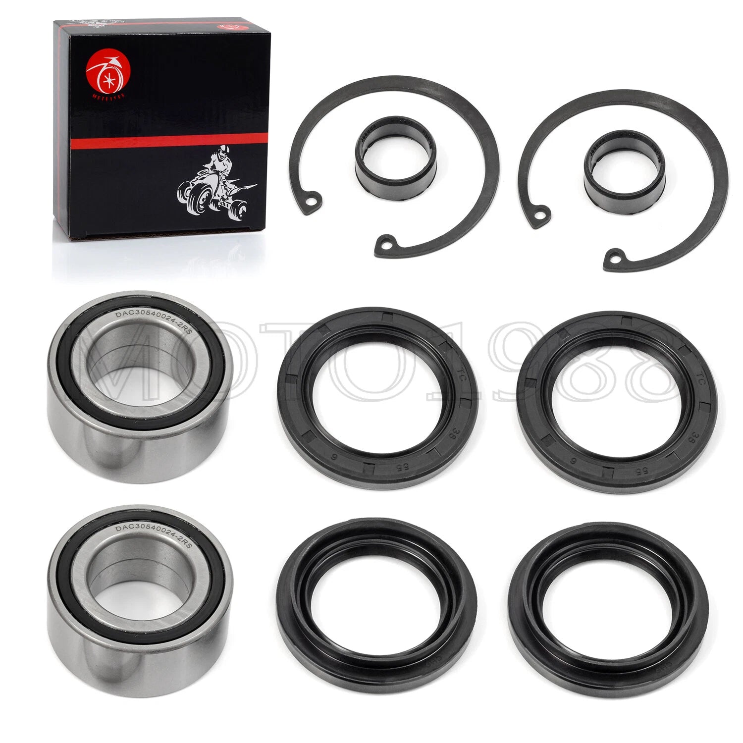 Front Wheel Bearing Seals Kit for Honda Rincon 650 TRX650FA 650FGA 2003–2005