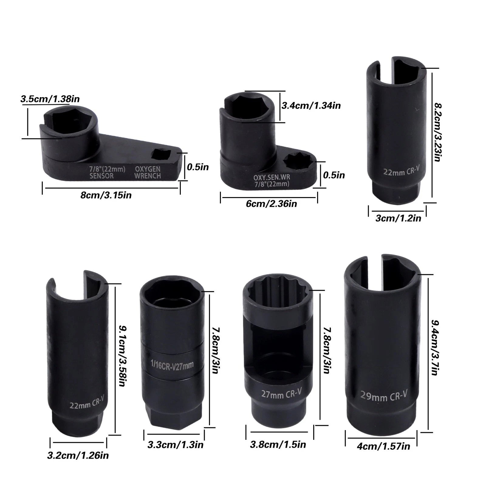 7Pcs O2 Oxygen Sensor & Oil Pressure Sending Unit Socket Set for