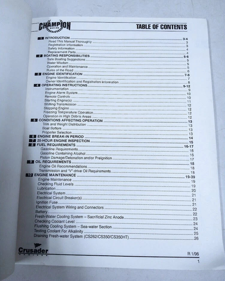 Operation & Maintenance Manual for Crusader Engines TECM622