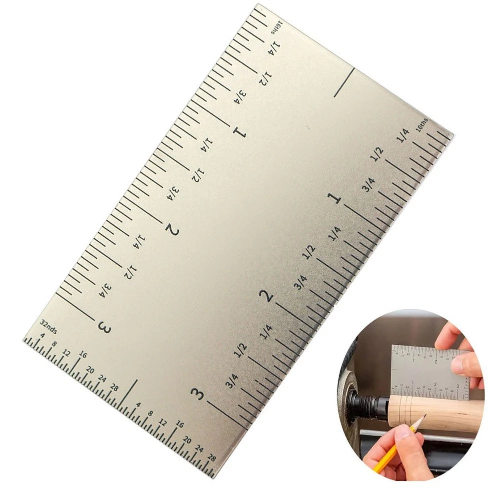 Pocket Measuring Tool Square Edge Ruler for Various Tasks