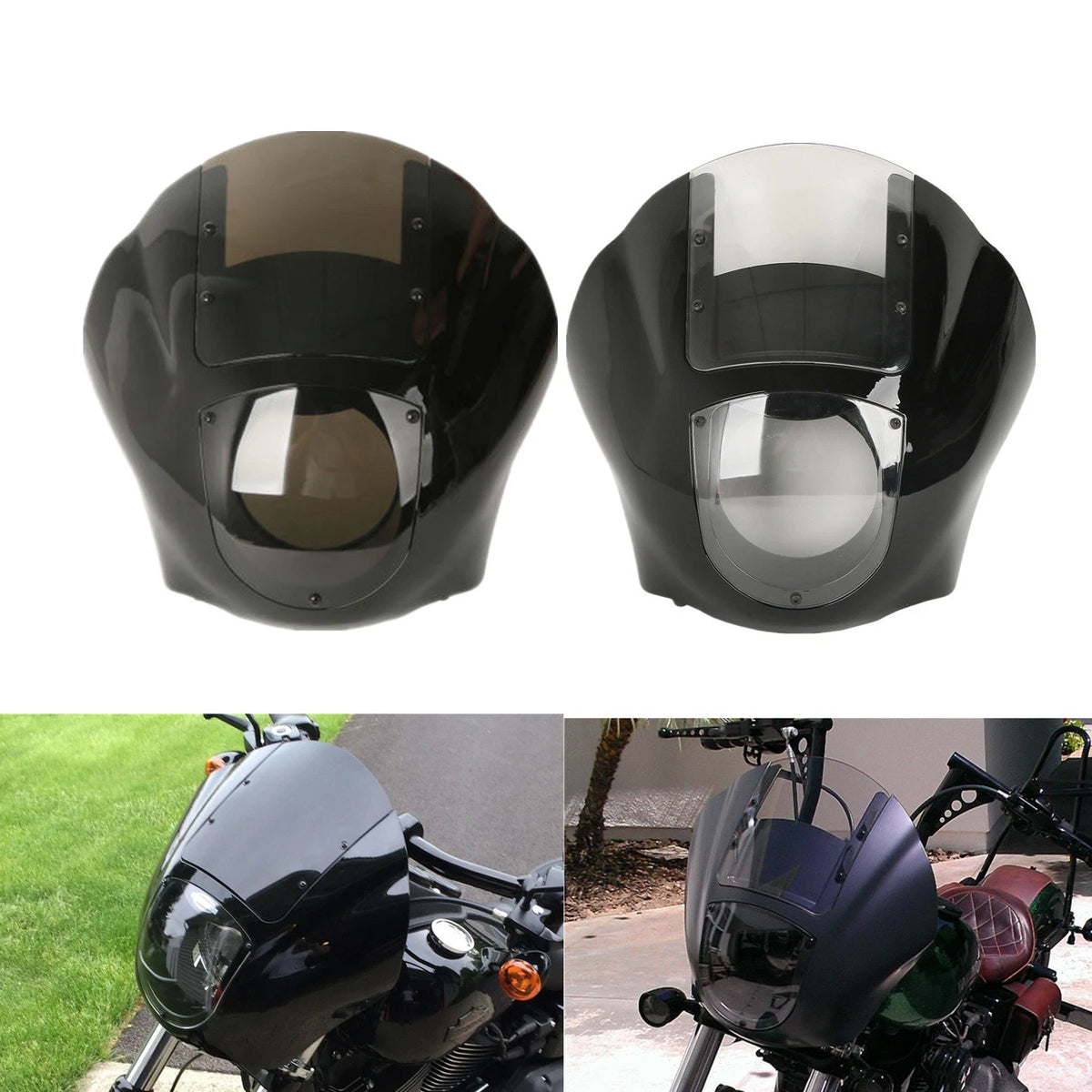 Quarter Fairing Windshield for Harley Sportster Dyna FXR (1986–2005)