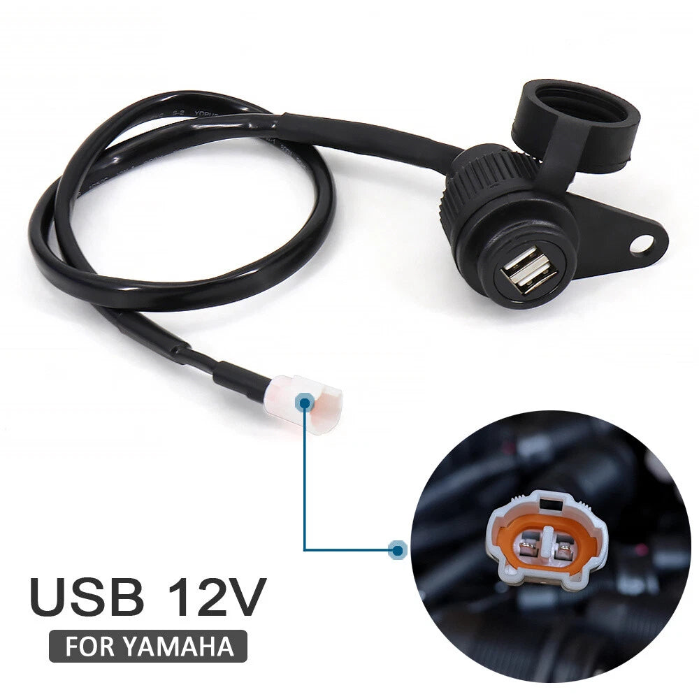 Dual USB Charger Plug Socket Adapter for Yamaha MT09 (2018–2021)