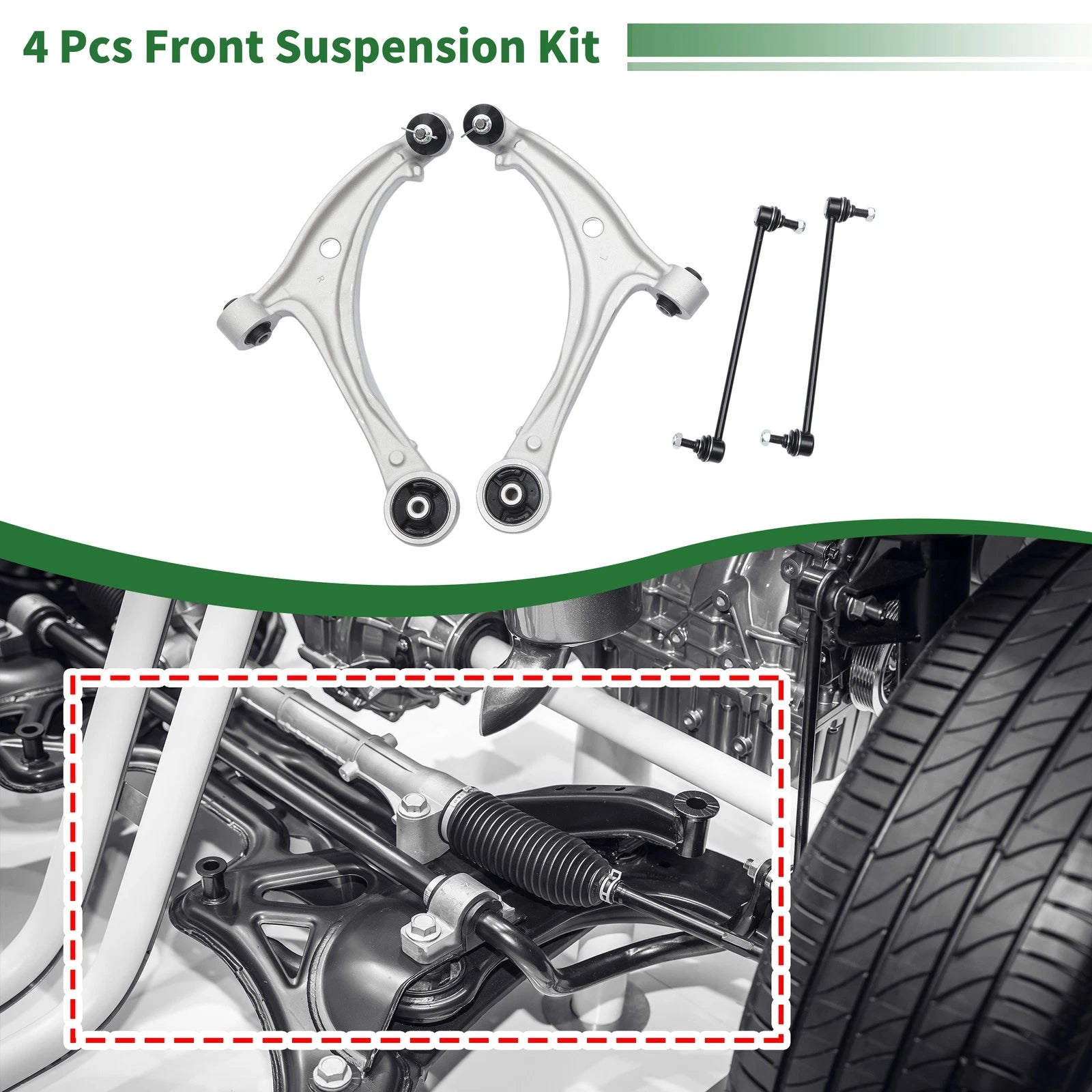 4 Pcs Front Stabilizer Bar Links Replacement for Honda Odyssey (2005–2010)