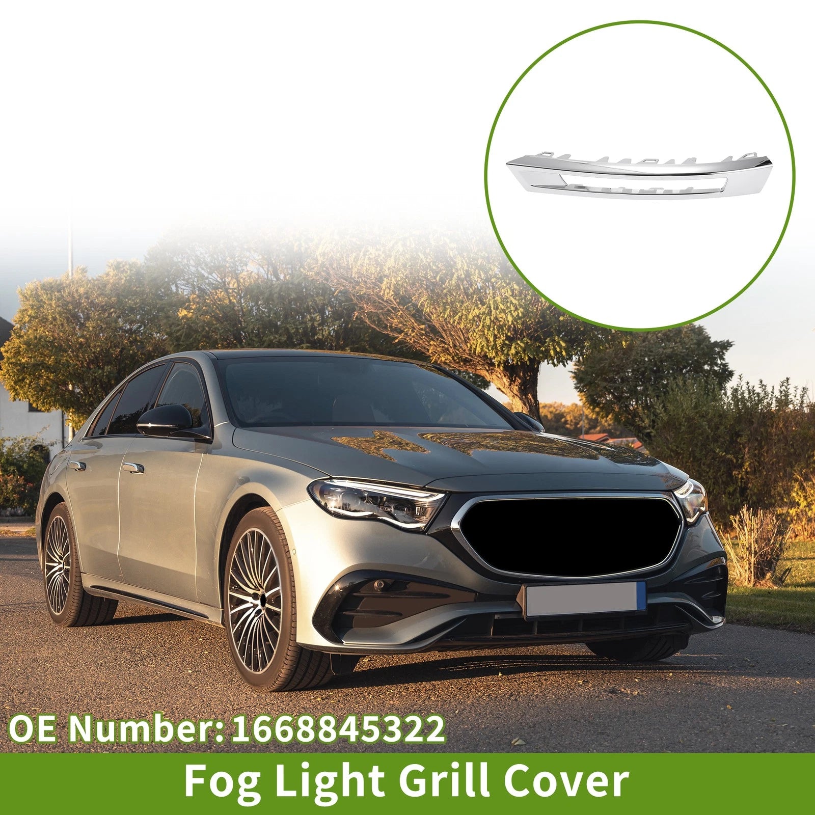 Front Left Fog Light Grill Replacement for Mercedes Benz GL350 (2013–2015)