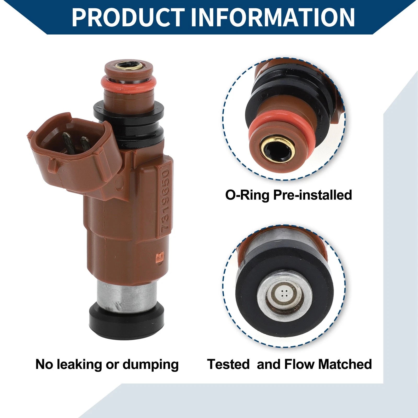 Fuel Injector Replacement for Mazda 626 LX 2.0 (2000–2002) 1 Piece Brown