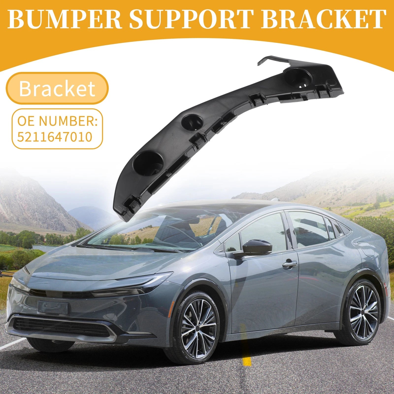 LH Side Front Bumper Support Bracket for Toyota Prius (2004–2009)
