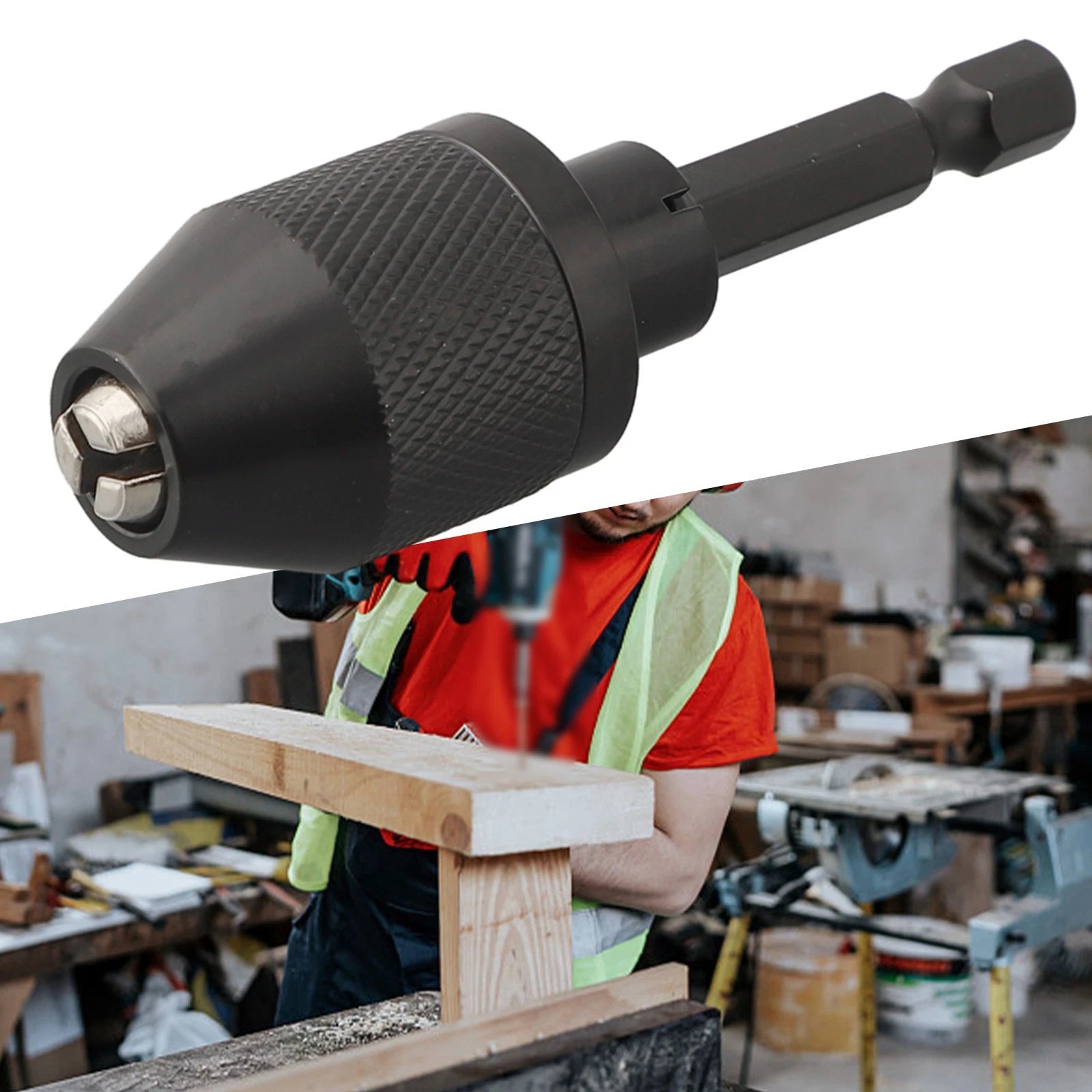 Quick Change Drill Chuck 0.3-6.5mm 1/4" Adapter for