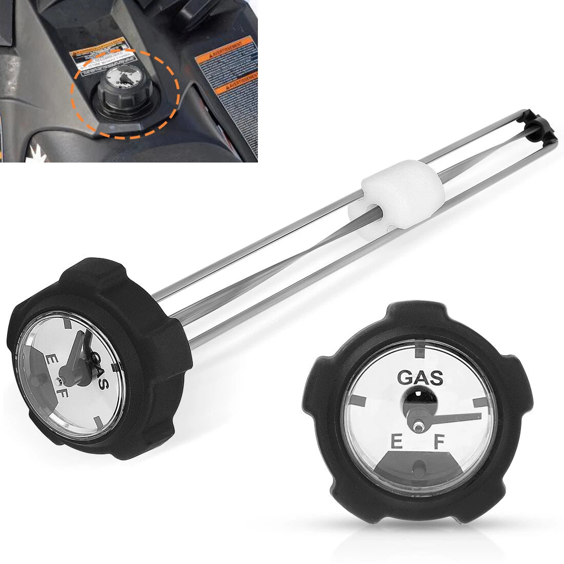 16" Fuel Gas Cap Gauge for Polaris Ranger 400 500 700 TM (2002–2014)