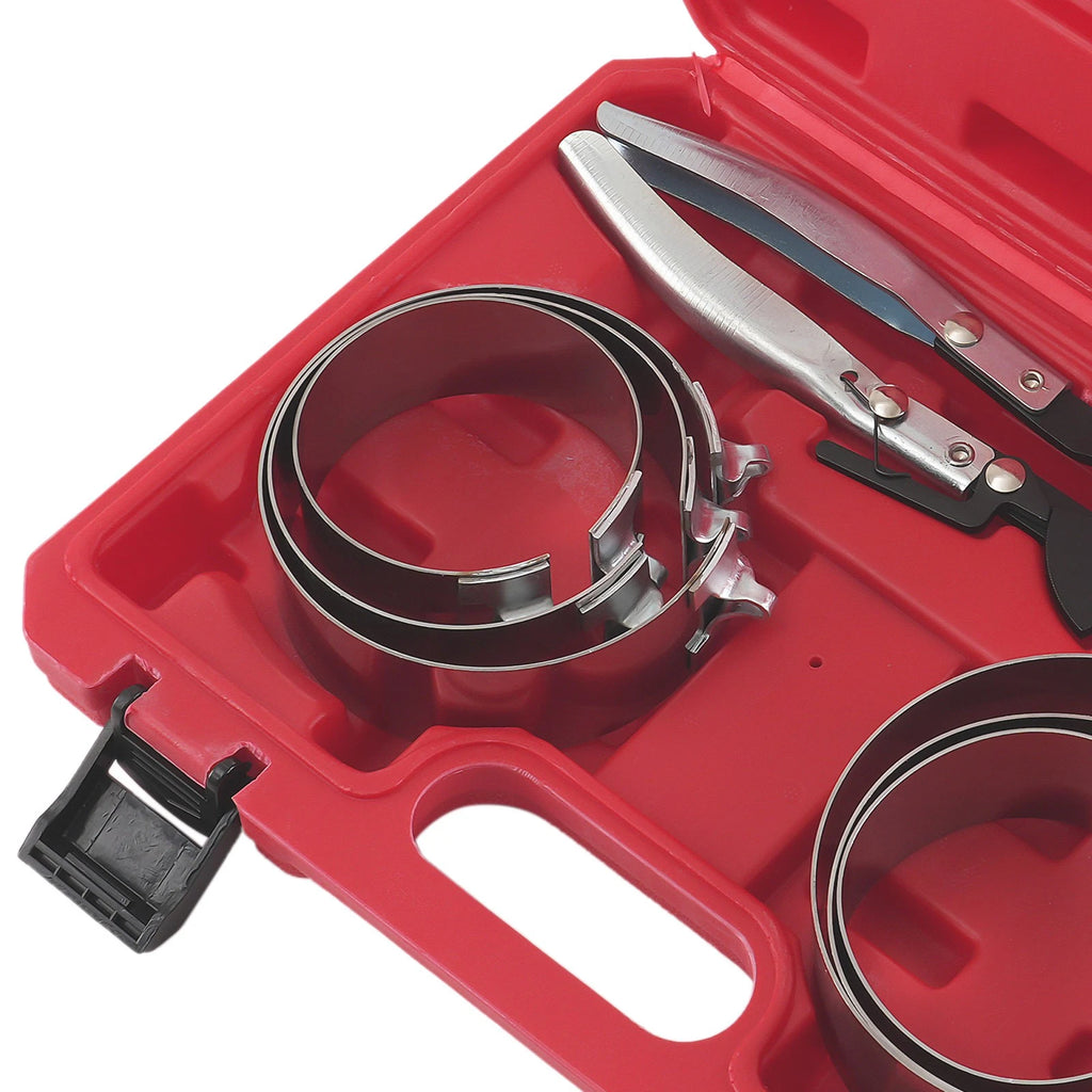 7-Piece Piston Ring Compressor Set for Car Engine Service (73-111mm)