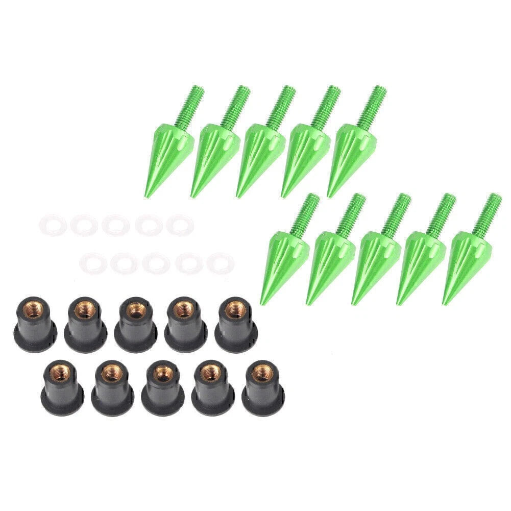 10 Pcs Spike Windshield Bolt Screw Fit Honda Yamaha Suzuki BMW Ducati Universal