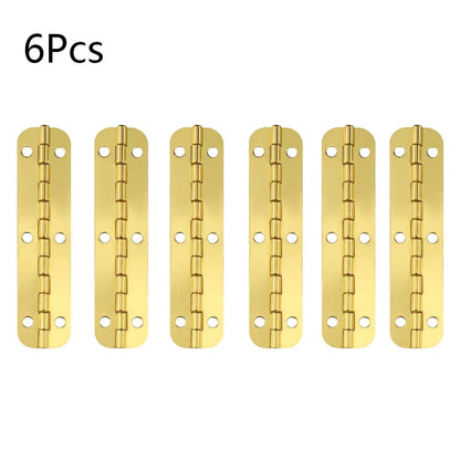 6Pcs Gold Hinges for Wooden Box Toolbox Wine Chest (65mm x 15mm)