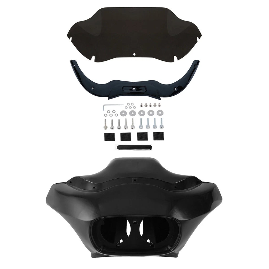 Unpainted Inner Outer Fairings Windshield Trims for Harley Road Glide (1998–2013)