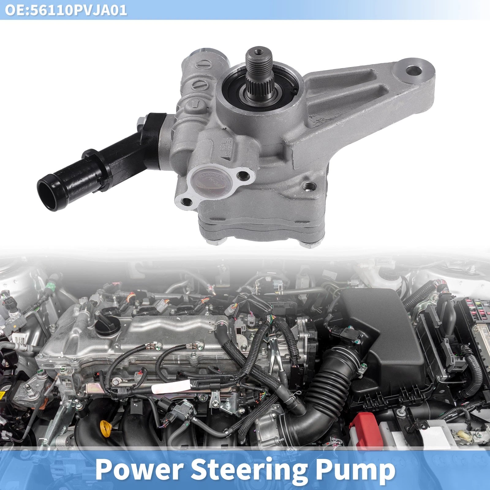 Power Steering Pump with Power Assist Replacement for Honda Pilot (2009–2015)