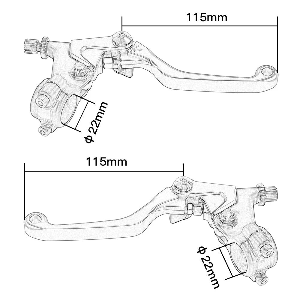 Brake Clutch Lever Perch Set for Honda ATC110 ATC125M (1979–1987)