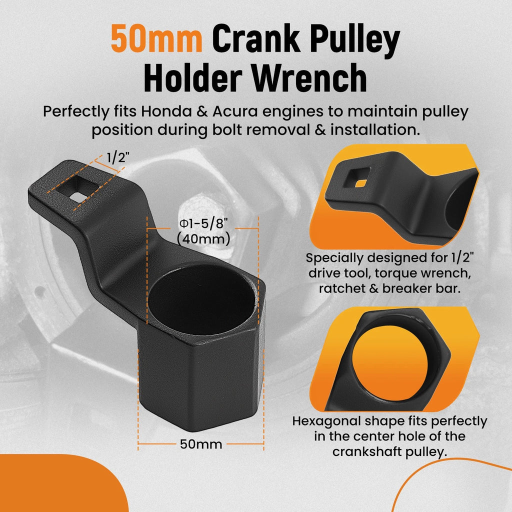 Crank Pulley Holding Tool for Honda Element/CR-V 2.4L (2002–2023)