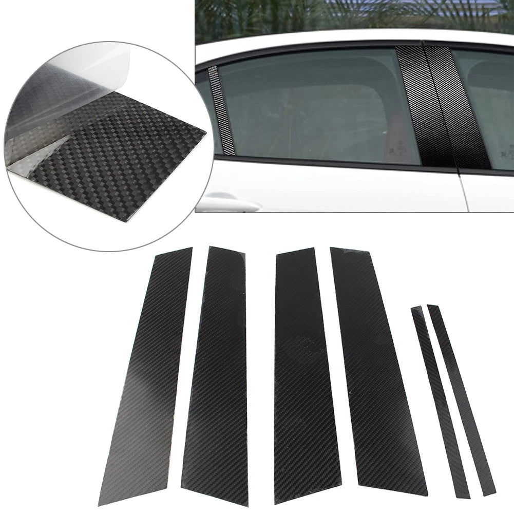 6x B Pillar Post Cover Trim for Alfa Romeo Giulia (2017–2021)