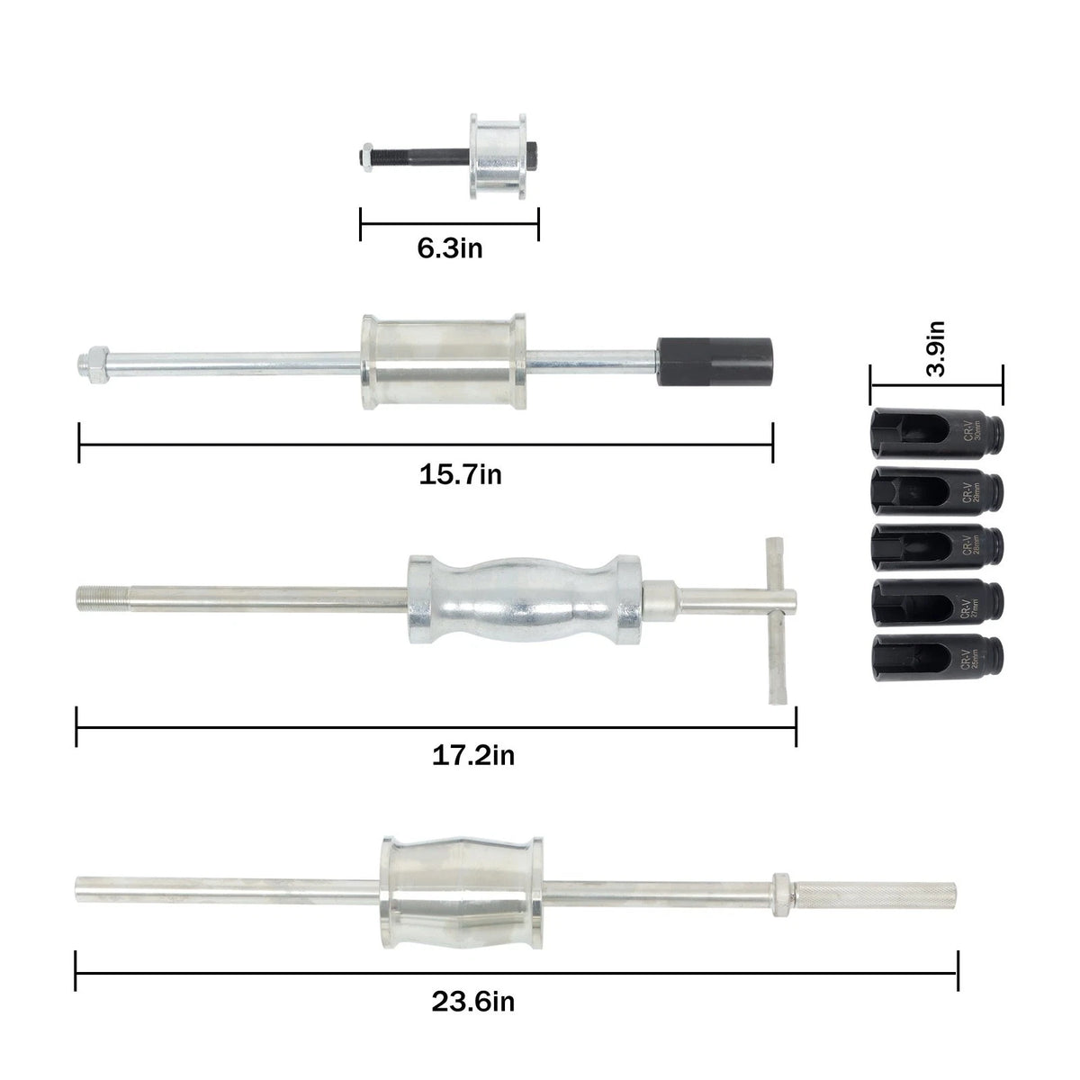 Injector Extractor Slide Hammer Puller Tool Kit for Auto Truck (40 Pcs)
