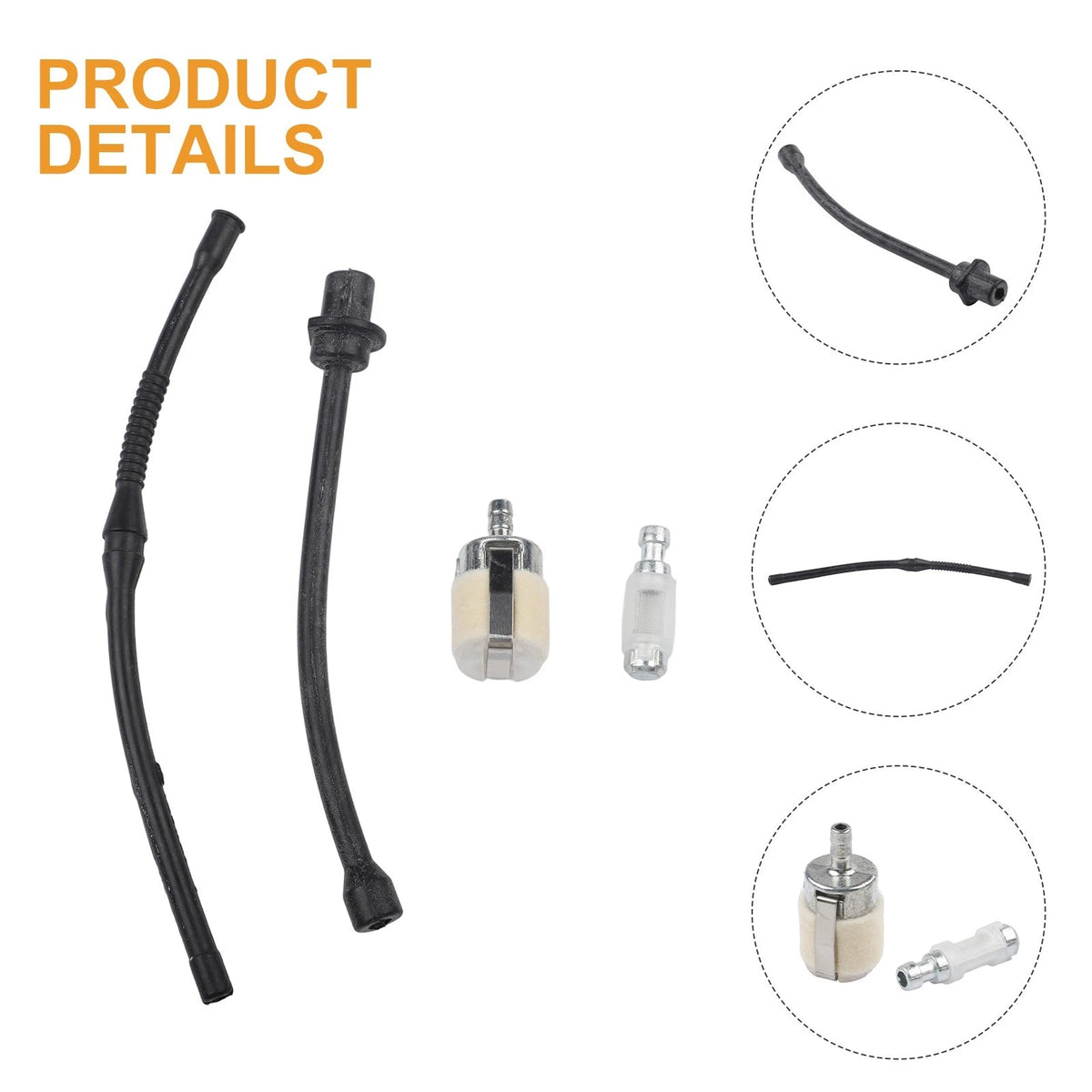 Fuel Pipe Oil Pipe Filters Kit for Chinese Chainsaw 4500/5200/5800 (52cc 58cc)