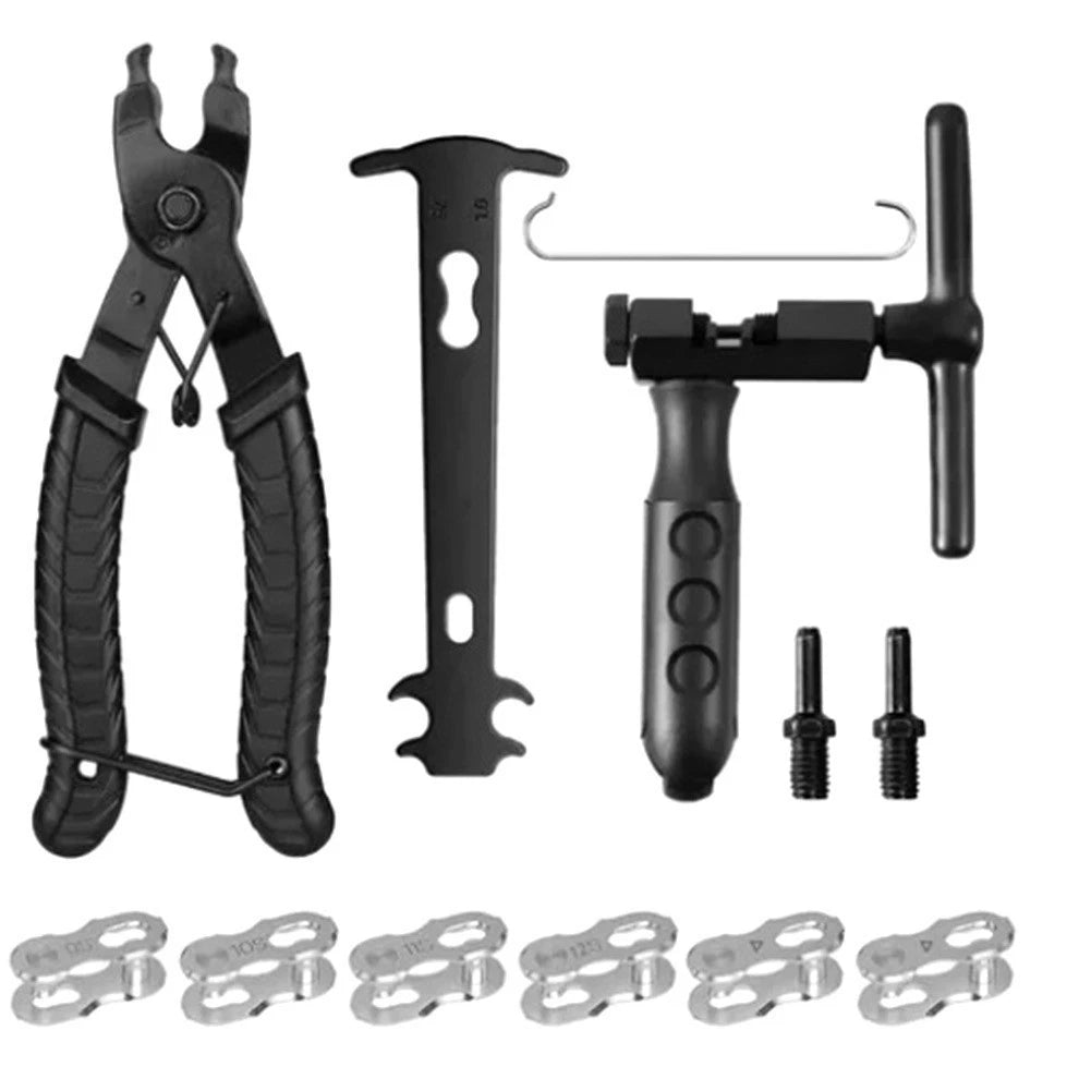 12 Piece Bike Chain Tool Kit with Chain Breaker & Link Removal Pliers