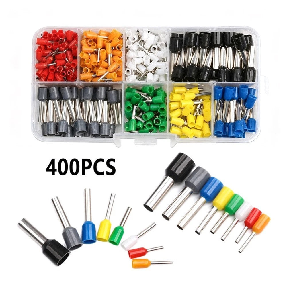 Crimp Terminal Assortment 400 Pieces Electrical Wire Connectors Kit