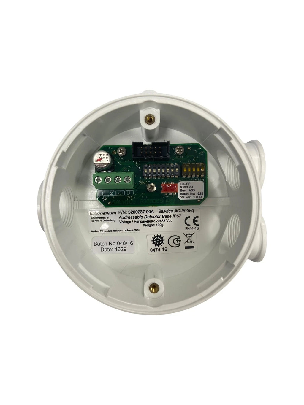 Salwico AC-IR-3FQ Detector Addressable Base for Consilium 5200237-00A (IP65/67)