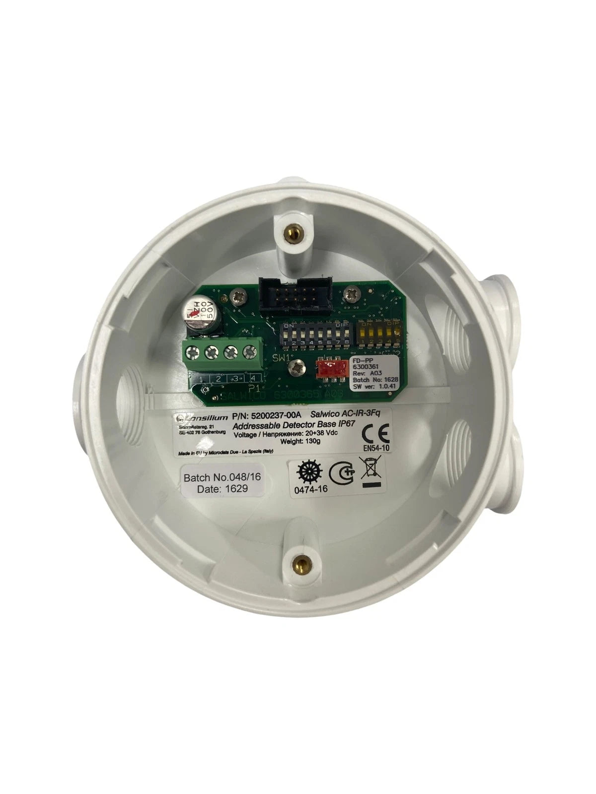 Salwico AC-IR-3FQ Detector Addressable Base for Consilium 5200237-00A (IP65/67)