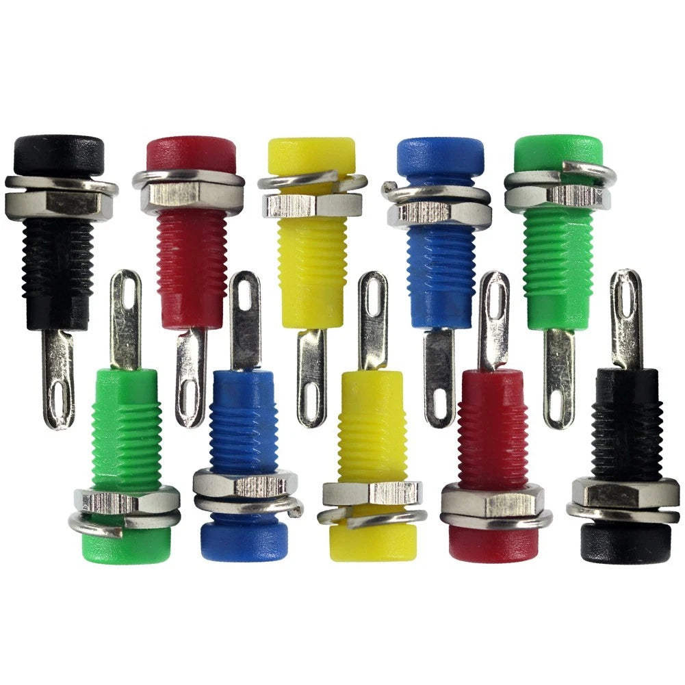 Set of 10 Electrical Connectors 2MM Banana Socket Binding Post