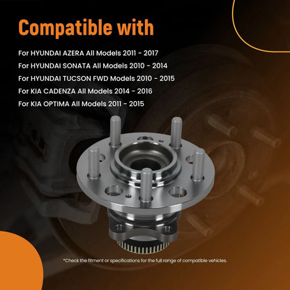 2pc Rear Wheel Bearing Hub for Hyundai Sonata (2010–2014) 512437 WE60771