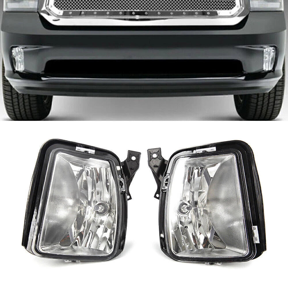 Pair Front Fog Light Lamps for Dodge RAM 1500 (2013–2017) LH+RH