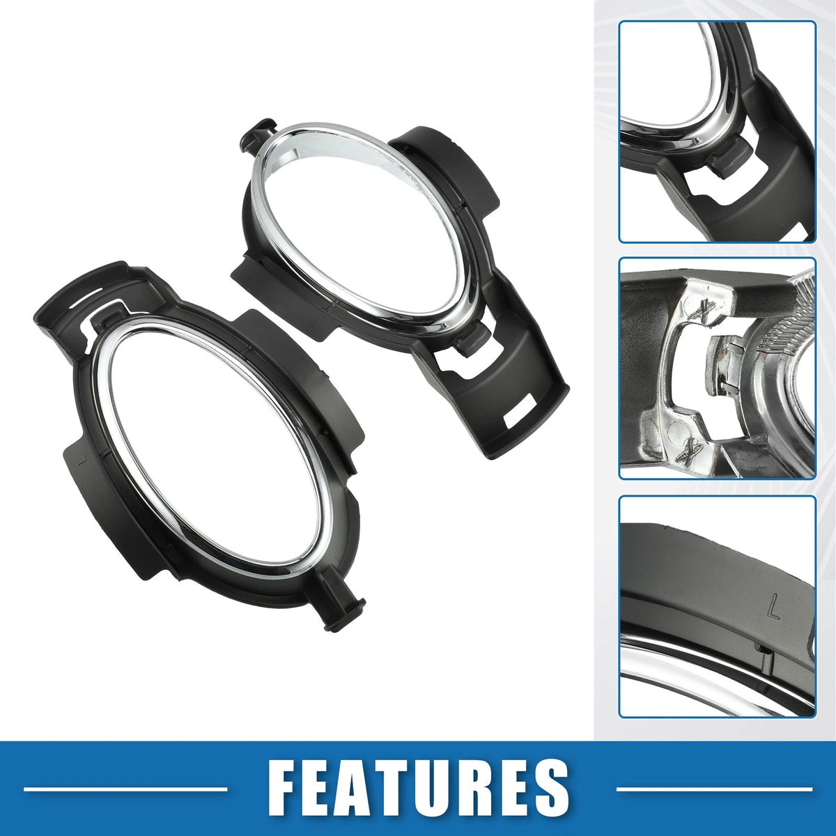 Front Fog Light Grille Cover Trim Pair Replacement for Lexus ES350 (2019–2023)
