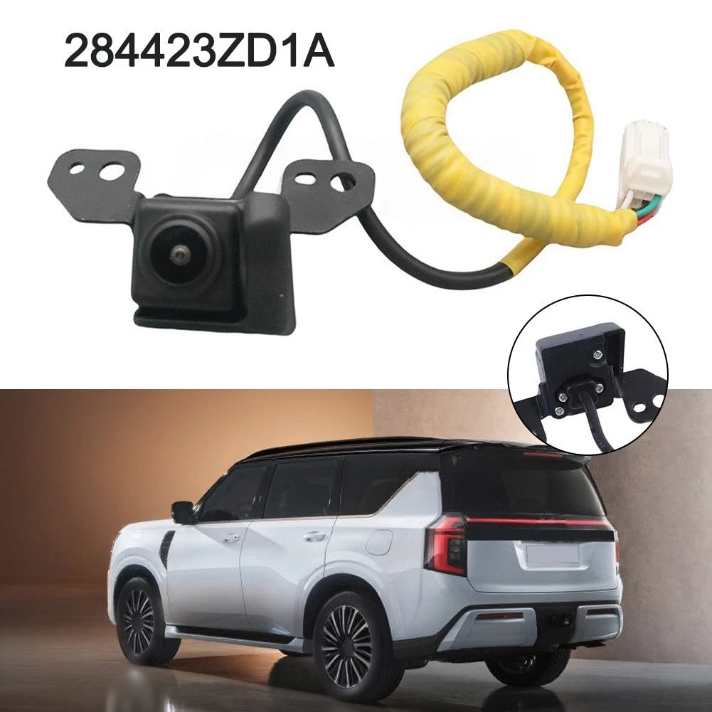 Black ABS Rear View Camera for Nissan Patrol 284423ZD1A Reverse Parking Use