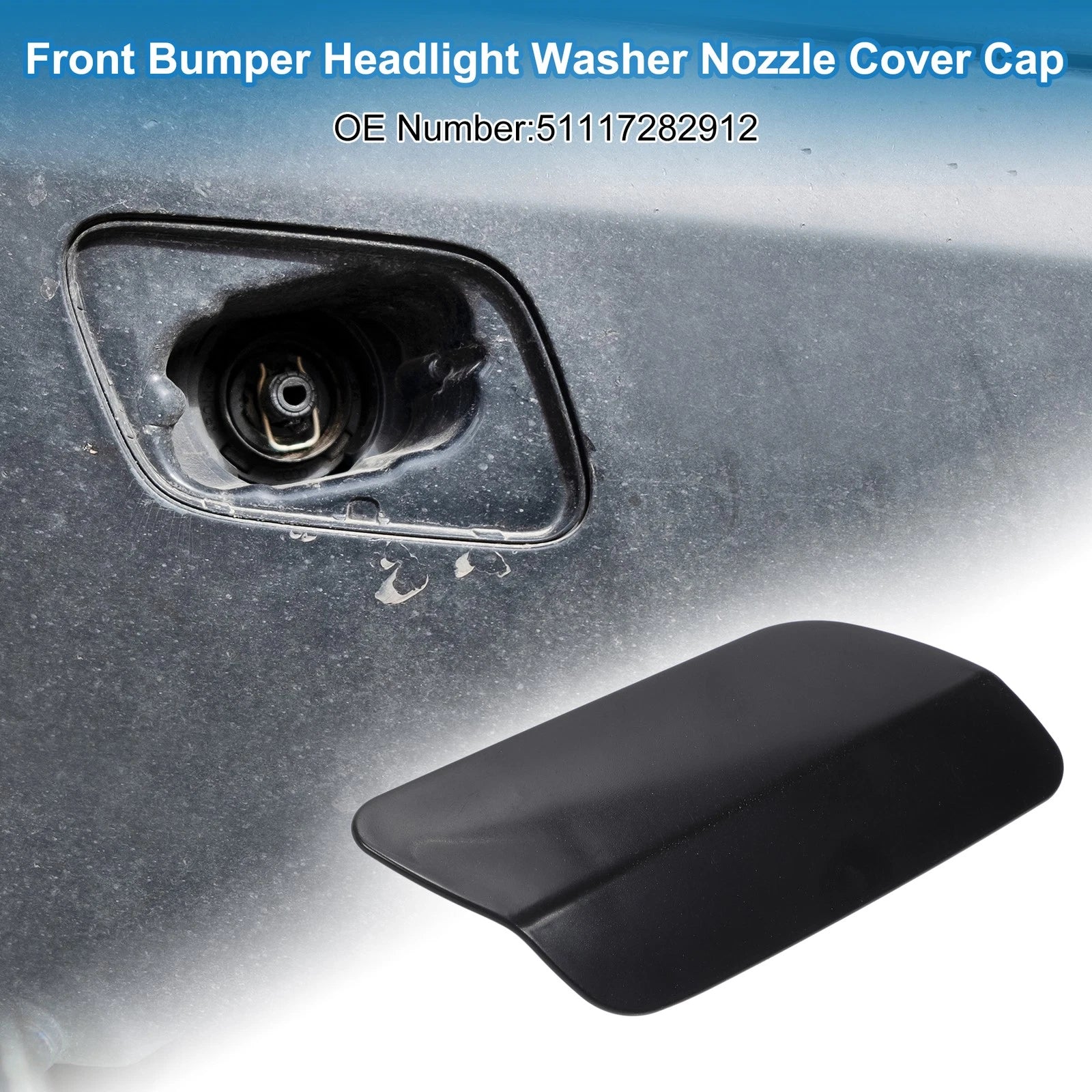 Front Right Headlight Washer Nozzle Cover Cap for BMW 640i (2012–2015)