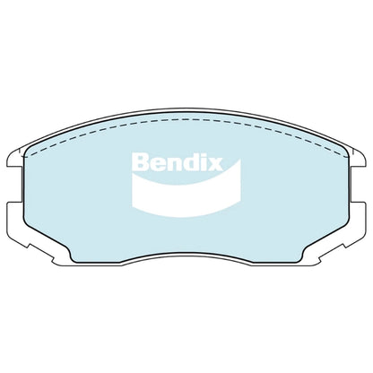 Set of 4 Bendix GCT Front Disc Brake Pads for Mitsubishi Mirage CE (1996–2003)