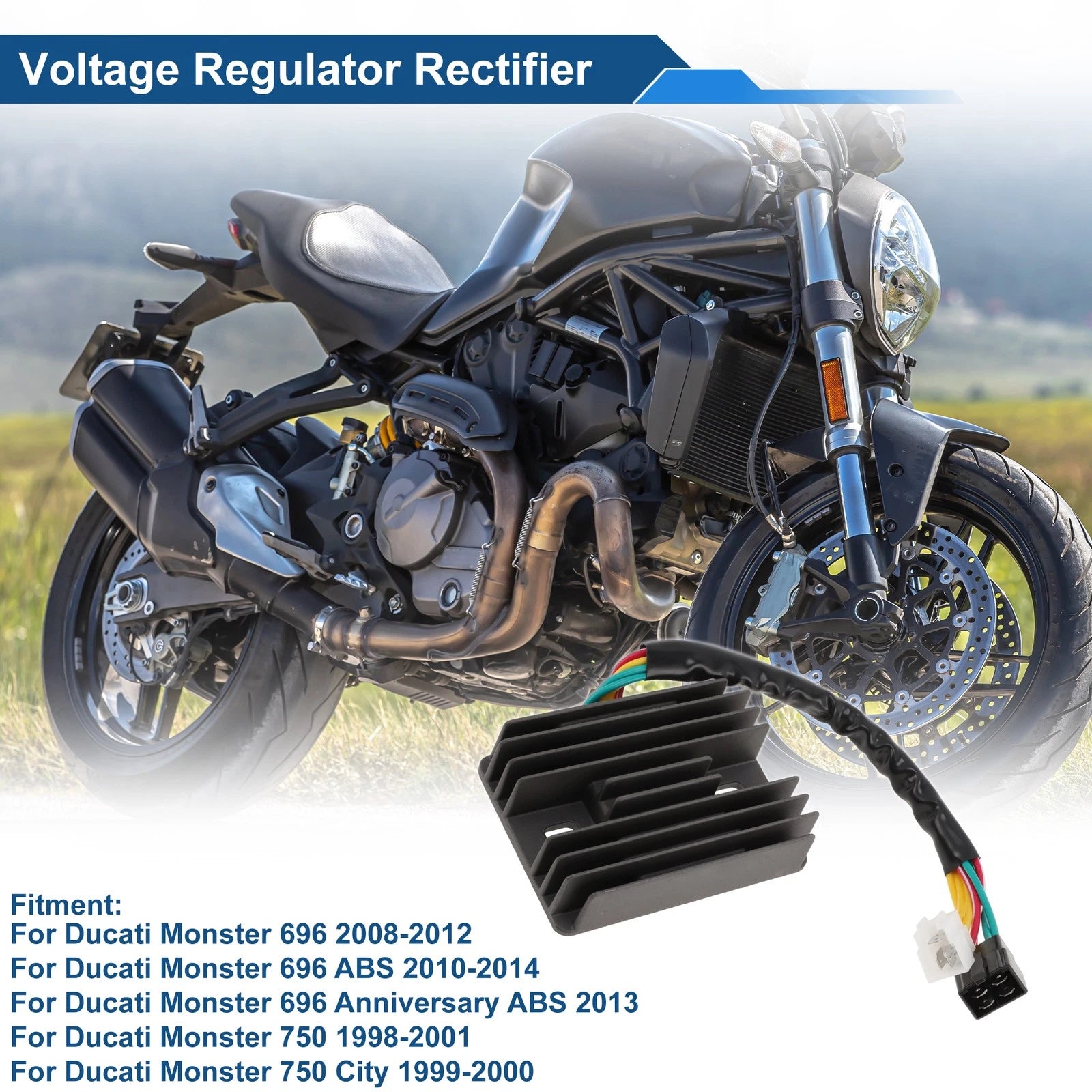 Voltage Regulator Rectifier for Ducati Monster 696 (2008–2012) 54040111C