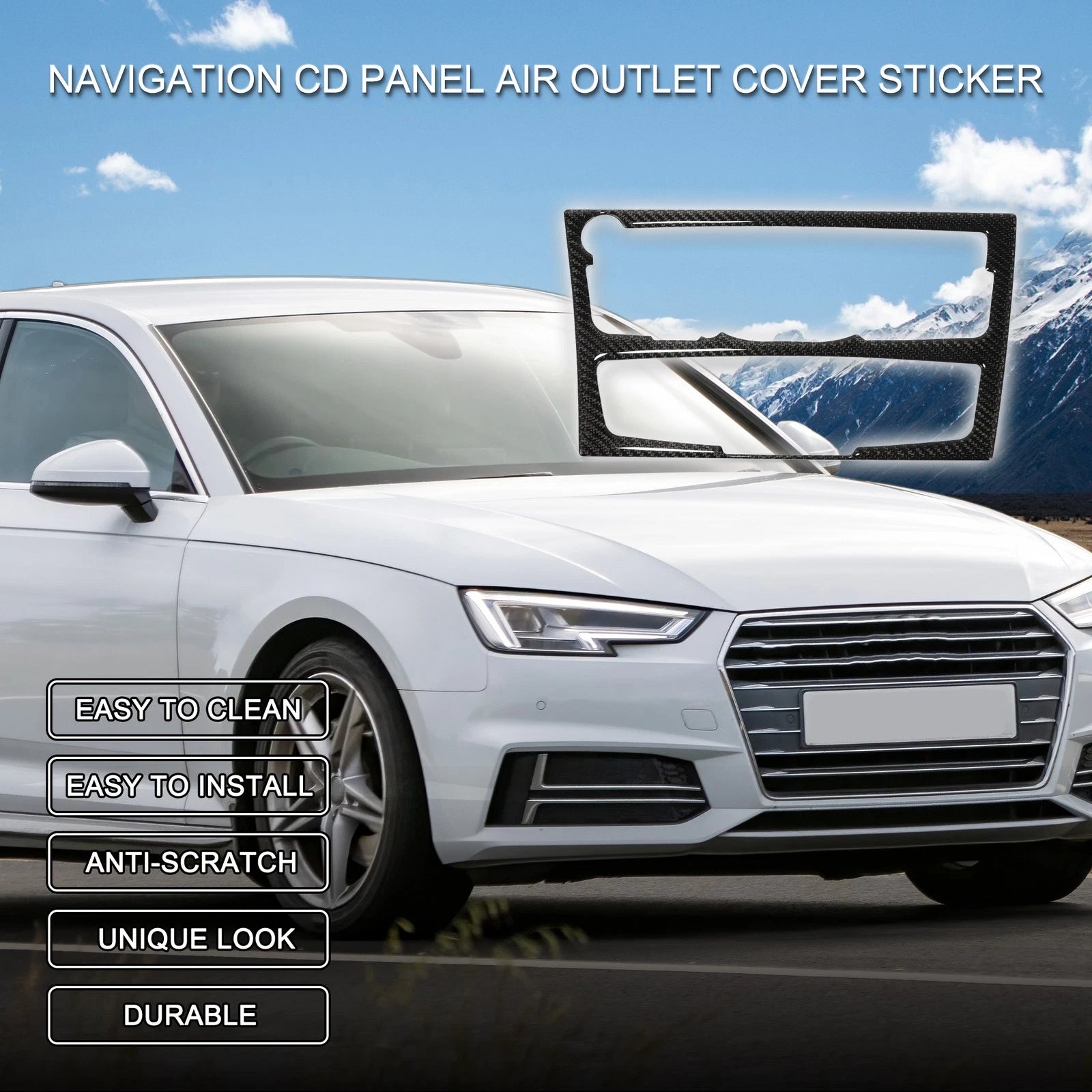 Navigation CD Panel Air Outlet Cover Trim for Audi A4 B8 A5 S5 (2009–2016)