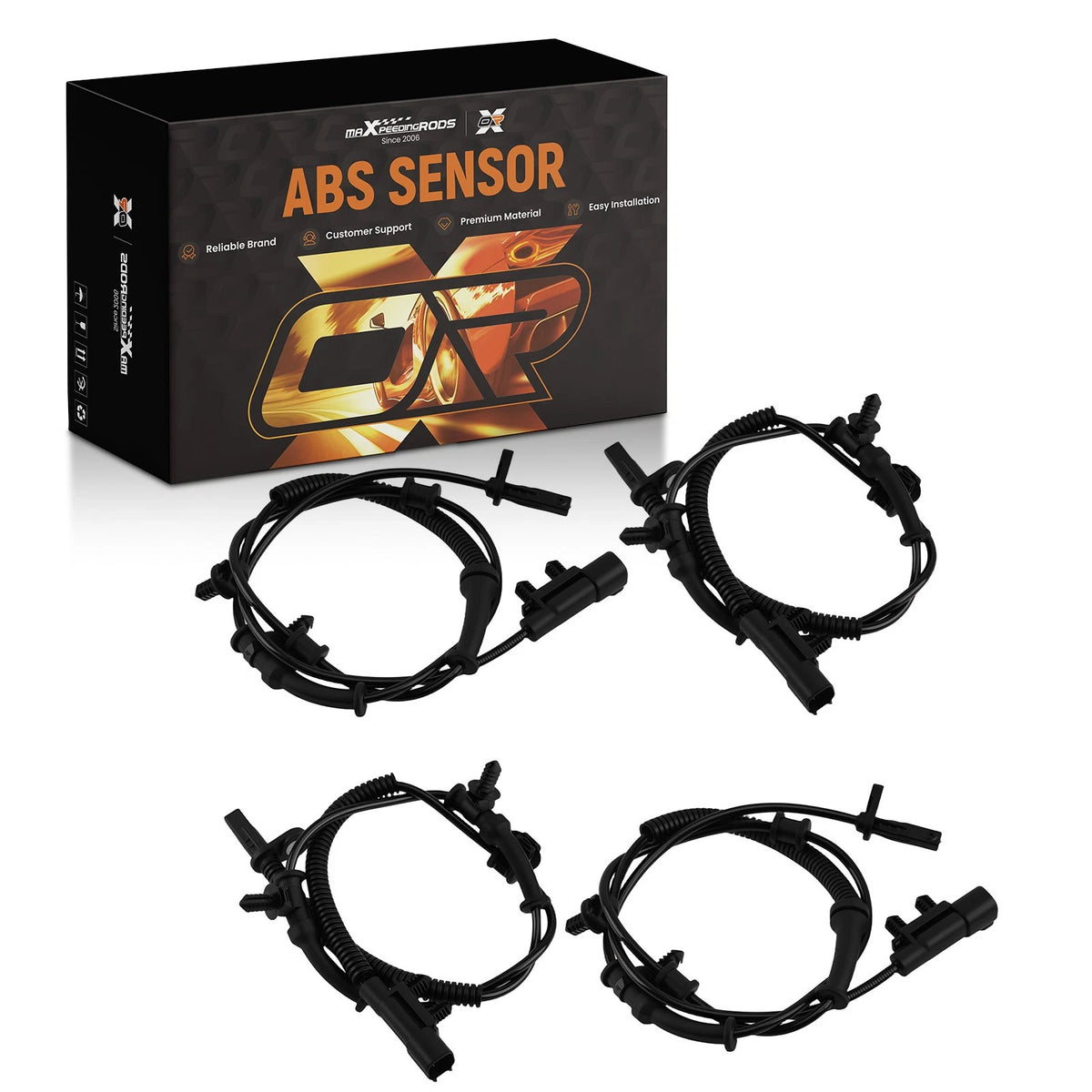 4X ABS Speed Sensor for Dodge Durango Jeep Grand Cherokee (2000–2009) 56029447AE