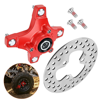Red Wheel Hub w/ Brake Disc for Honda TRX400X (2009, 2012–2014)