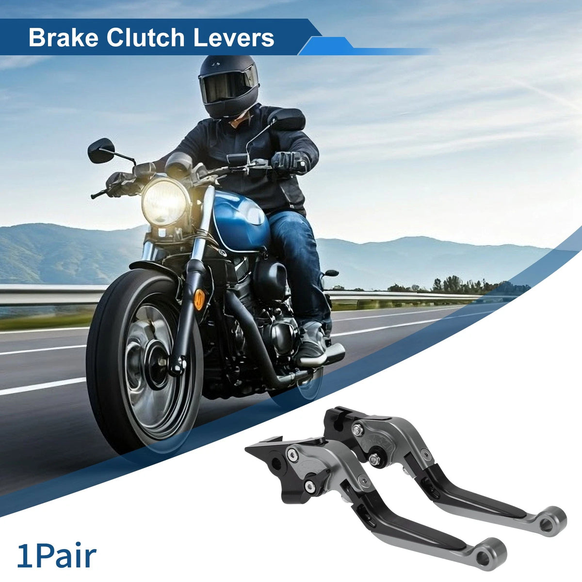 Adjustable Brake Clutch Levers for Yamaha MT-07 (2014–2022) Titanium Black 1 Pair