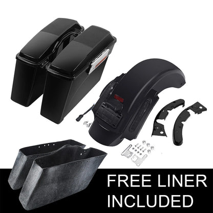 Hard Saddlebags 6x9" Speaker Lid & LED Rear Fender for Harley Touring (2009–2013)