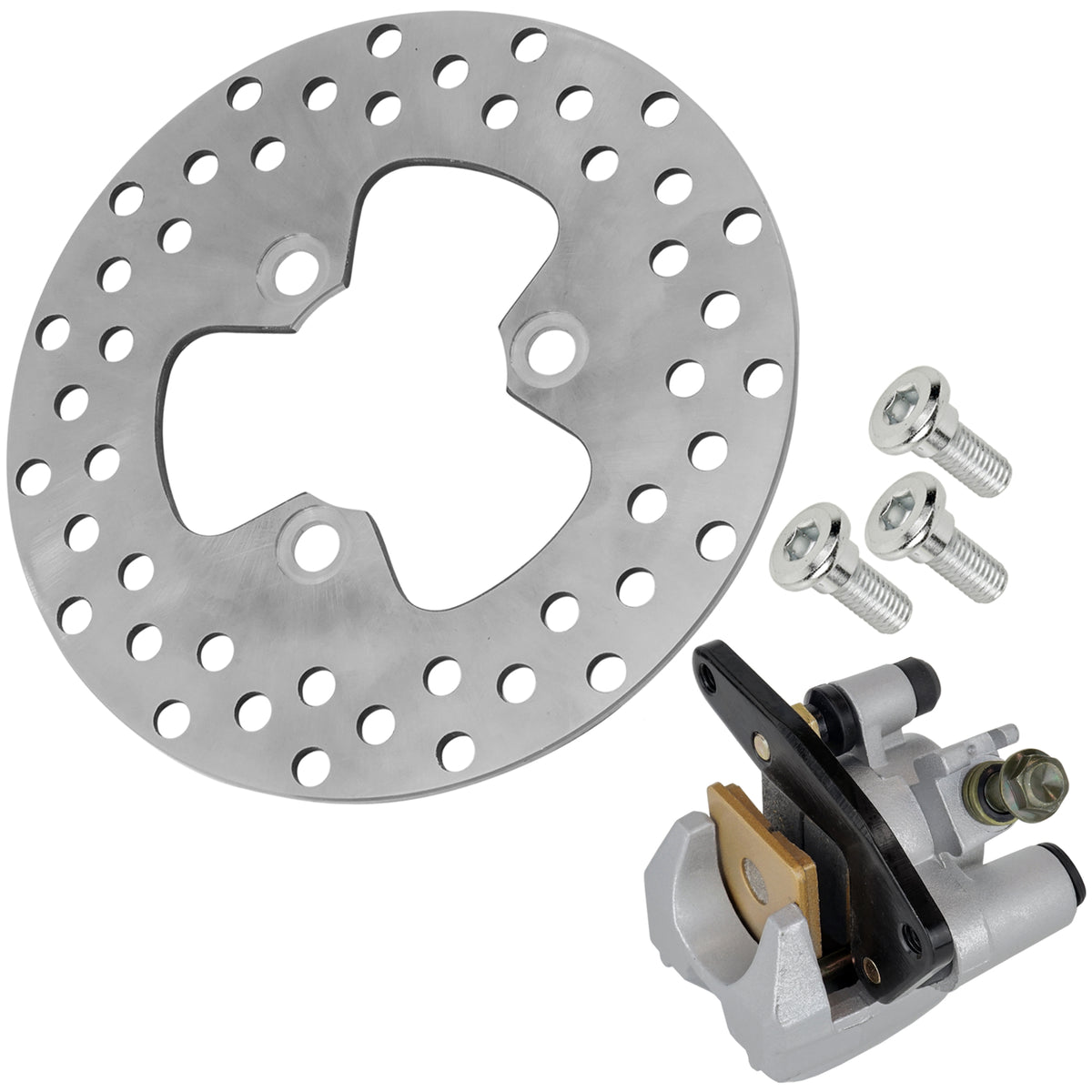 Caltric Front Brake Disc and Caliper Left for Honda TRX300X 2X4 (2009)