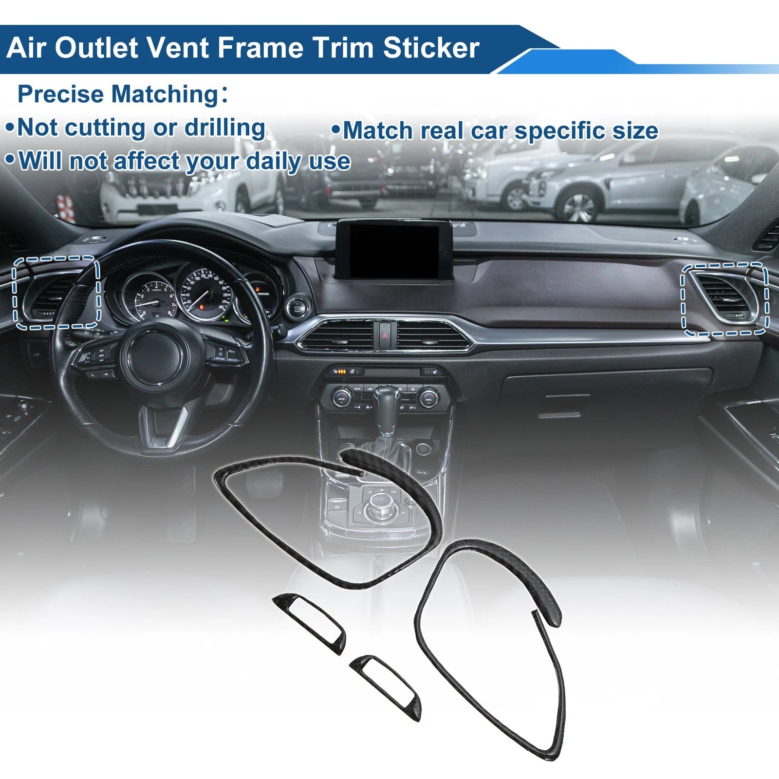 Air Condition Outlet Vent Trim Cover Frame for Mazda CX9 (2016–2023)