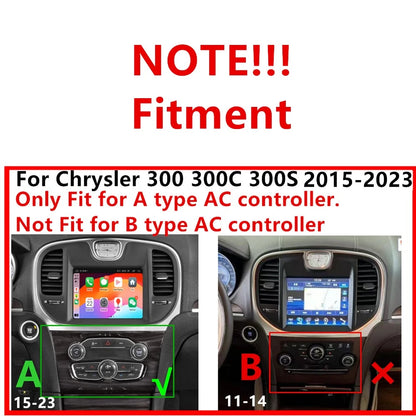 9'' GPS Navigation Head Unit for Chrysler 300 300C 300S (2015–2023)