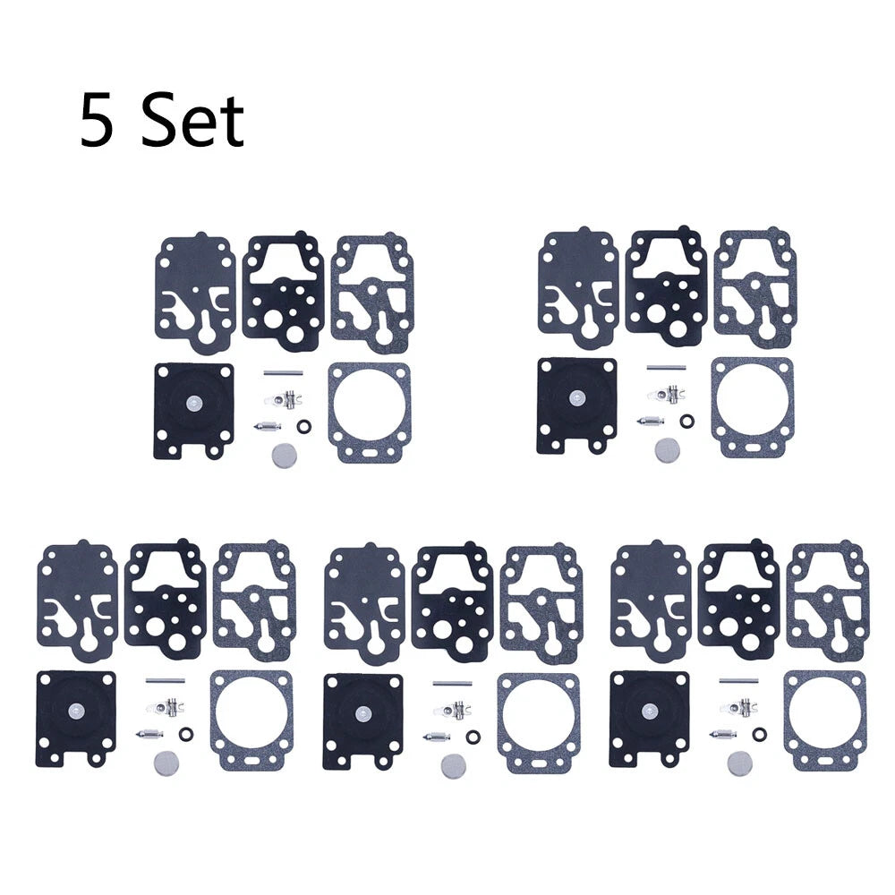 Set of 5 Carburetor Kits for Walbro K10-WYC Chainsaw Blower Trimmer