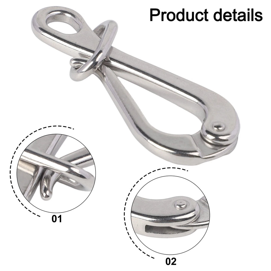 100mm Pelican Hook for Quick Release Stainless Steel (Marine Use)