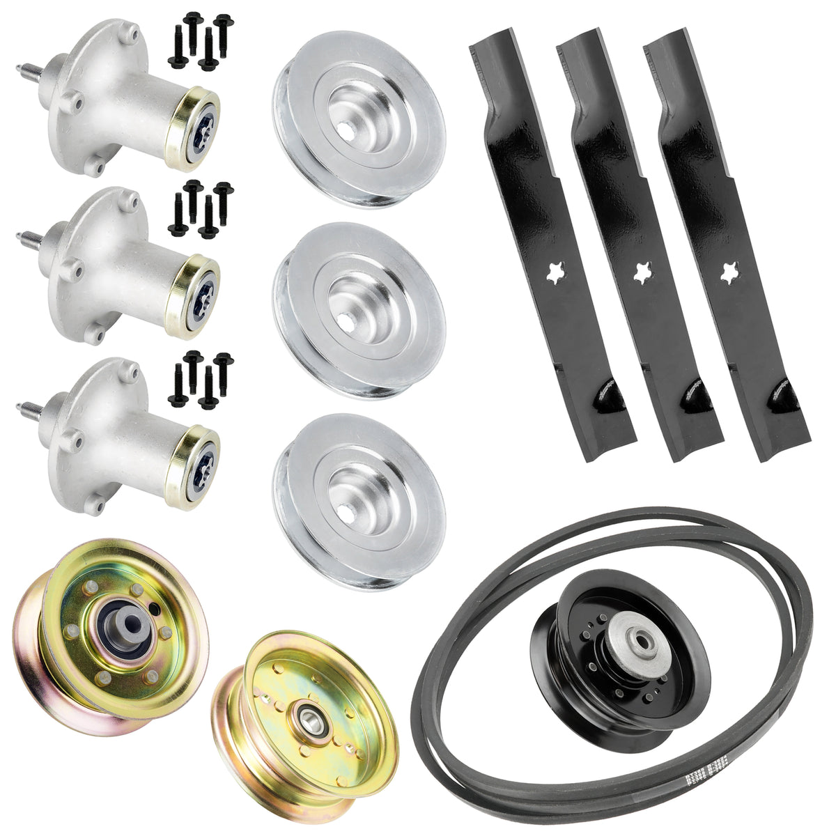 Spindle Pulley Blade Belt Rebuild Kit for Husqvarna TS352 (2005–2018)